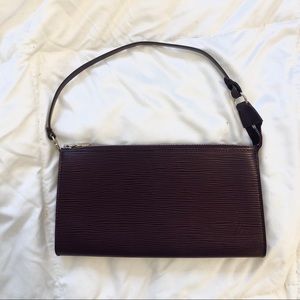 Louis Vuitton cowhide purple clutch